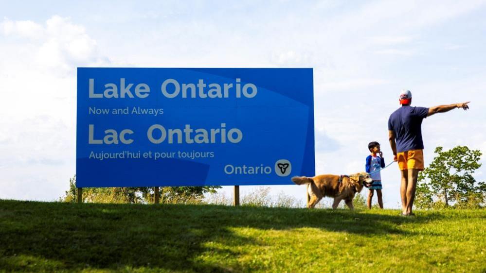 Canada Counters U.S. Lake Name Change With Massive Sign