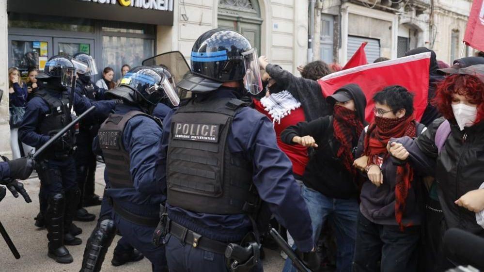 Riot Police Clash With Students Amid Nationwide School Protests in France