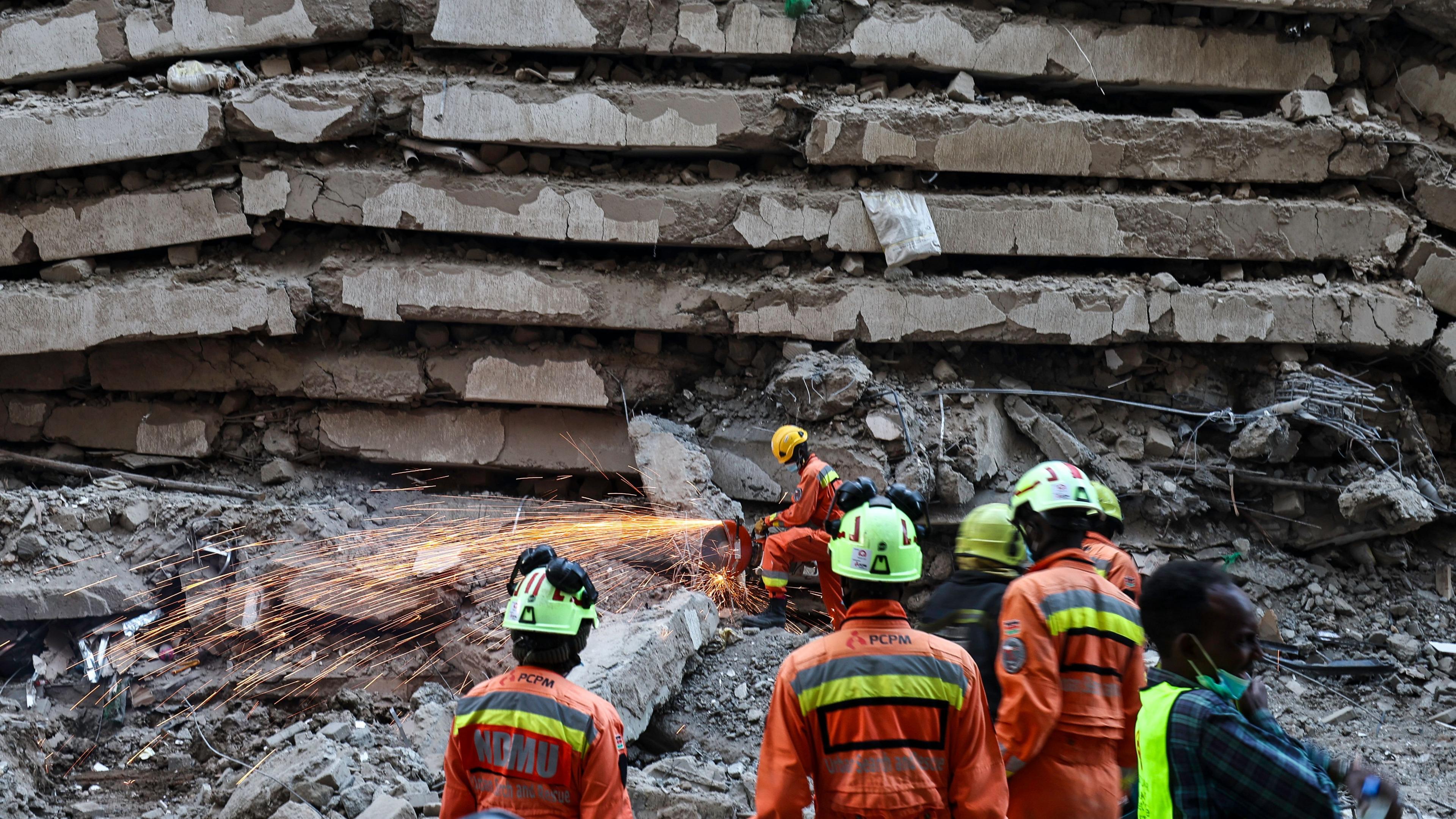 Nairobi Building Collapse Leaves Seven Missing as Search Under Rubble Continues