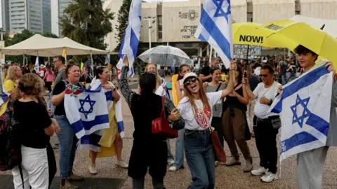 Celebrations Erupt in Tel Aviv as Hostages Set to Return Home