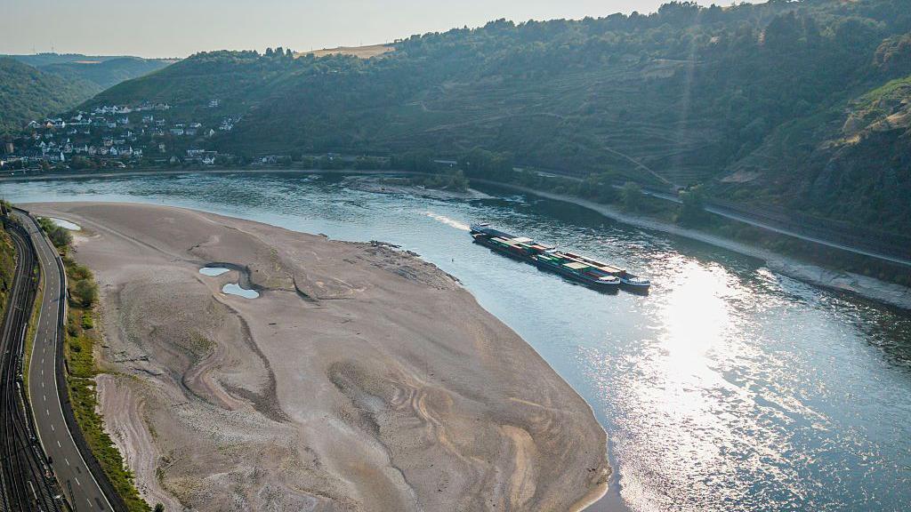 Rhine River Drops to Record Low Levels Amid Heatwave, Threatening European Shipping