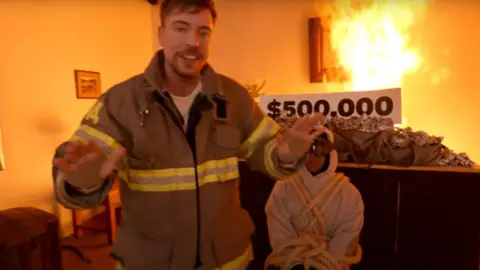 MrBeast Under Fire for Dangerous Stunt Featuring Man in Burning Building